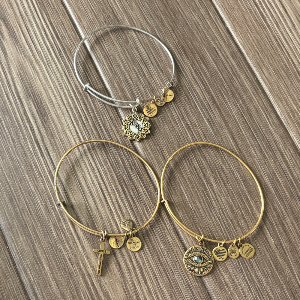 Alex and Ani Gold and Silver Charm Bracelets